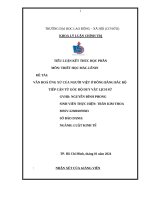 Tiểu luận triết học - Văn hoá ứng xử của người việt ở đồng bằng bắc bộ duy vật lịch sử