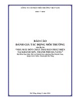 Báo cáo dtm dự Án nhà máy Đốt chất thải rắn phát Điện tại khánh sơn, thành phố Đà nẵng