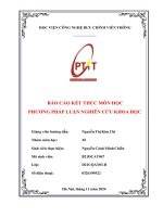BÁO CÁO KẾT THÚC MÔN HỌC PHƯƠNG PHÁP LUẬN NGHIÊN CỨU KHOA HỌC