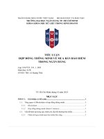 Tiểu luận hợp Đồng thông minh về mua bán bảo hiểm trong ngân hàng