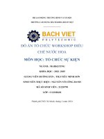 Đồ Án tổ chức workshop Điều chế nước hoa môn học tổ chức sự kiện