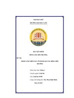 BÀI TẬP NHÓM MÔN LUẬT MÔI TRƯỜNG ĐỀ TÀI PHÁP LUẬT HIỆN NAY VỀ ĐÁNH GIÁ TÁC ĐỘNG MÔI TRƯỜNG