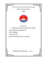 TIỂU LUẬN LÝ THUYẾT CÔNG TÁC XÃ HỘI VỚI CÁ NHÂN