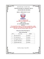 TIỂU LUẬN TƯ TƯỞNG HỒ CHÍ MINH ĐỀ TÀI Tư tưởng Hồ Chí Minh về Nhà nước của nhân dân, vì nhân dân, do nhân dân và vận dụng vào việc hoàn thiện và phát triển Nhà nước dân chủ xã hội chủ nghĩa Việt Nam