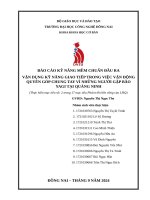 BÁO CÁO KỸ NĂNG MỀM CHUẨN ĐẦU RA VẬN DỤNG KỸ NĂNG GIAO TIẾP TRONG VIỆC VẬN ĐỘNG QUYÊN GÓP CHUNG TAY VÌ NHỮNG NGƯỜI GẶP BÃO YAGI TẠI QUẢNG NINH