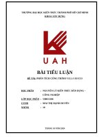 TIỂU LUẬN ĐỀ TÀI PHÂN TÍCH CÔNG TRÌNH VILLA ROCES HỌC PHẦN LỚP HỌC PHẦN NGUYÊN LÝ KIẾN TRÚC DÂN DỤNG – CÔNG NGHIỆP