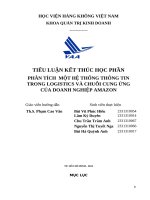 TIỂU LUẬN KẾT THÚC HỌC PHẦN PHÂN TÍCH MỘT HỆ THỐNG THÔNG TIN TRONG LOGISTICS VÀ CHUỖI CUNG ỨNG CỦA DOANH NGHIỆP AMAZON