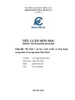 TIỂU LUẬN MÔN HỌC PHÂN TÍCH KINH DOANH Chủ đề Mô hình 5 áp lực canh tranh và ứng dụng trong thực tế tại tập đoàn Hòa Phát