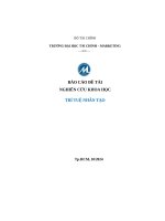 BÁO CÁO ĐỀ TÀI NGHIÊN CỨU KHOA HỌC TRÍ TUỆ NHÂN TẠO