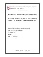 ĐỀ TÀI TÌM HIỂU ĐỘNG CƠ SỬ DỤNG CÔNG NGHỆ RCCI (REACTIVITY CONTROLLED COMPRESSION IGNITION)