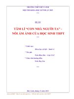 DỰ ÁN TÂM LÍ CON NHÀ NGƯỜI TA NỖI ÁM ẢNH CỦA HỌC SINH THPT