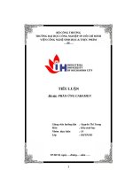 TIỂU LUẬN Đề tài PHẢN ỨNG CARAMEN