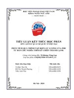 TIỂU LUẬN KẾT THÚC HỌC PHẦN MÔN LỊCH SỬ QUAN HỆ QUỐC TẾ HIỆN ĐẠI PHÂN TÍCH QUÁ TRÌNH TẬP HỢP LỰC LƯỢNG CỦA PHE TƯ BẢN CHỦ NGHĨA THỜI KỲ CHIẾN TRANH LẠNH