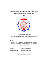 BÁO CÁO BÀI TẬP LỚN HỌC PHẦN PHÂN TÍCH THIẾT KẾ HỆ THỐNG Đề tài PHÂN TÍCH VÀ THIẾT KẾ HỆ THỐNG QUẢN LÝ HOẠT ĐỘNG QUẢN LÝ HỌC SINH VÀ HỌC PHÍ TẠI TRƯỜNG MẦM NON BÁN TRÚ