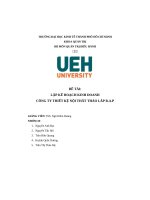 ĐỀ TÀI LẬP KẾ HOẠCH KINH DOANH CÔNG TY THIẾT KỆ NỘI THẤT THÁO LẮP R.A.P