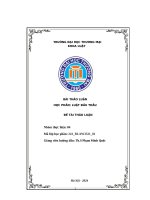 BÀI THẢO LUẬN HỌC PHẦN LUẬT ĐẤU THẦU