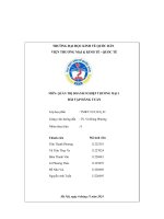 Môn quản trị doanh nghiệp thương mại 1 bài tập hàng tuần