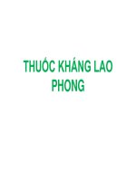 Bài 5 - Hóa Dược 1 - Thuốc Kháng Lao