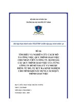 TÌM HIỂU VÀ NGHIÊN CỨU CÁCH MÔ TẢ CÔNG VIỆC, QUY TRÌNH GIAO VIỆC CHO NHÂN VIÊN 3 CÔNG TY. ĐÁNH GIÁ CÁC QUY TRÌNH GIAO VIỆC CỦA TỪNG CÔNG TY ĐỂ RÚT RA ƯU VÀ NHƯỢC ĐIỂM