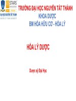 Bài Giảng Hóa Lý Dược