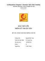 BÀI TẬP LỚN MÔN KỸ THUẬT SẤY ĐỀ TÀI TÍNH TOÁN HỆ THỐNG SẤY ỔI