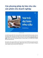Các phương pháp dự báo nhu cầu sản phẩm cho doanh nghiệp