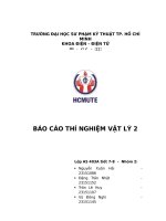 Báo cáo thí nghiệm vật lý 2