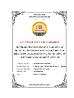 Quyền thoả thuận của Đương sự trong vụ án tranh chấp thừa kế từ thực tiễn tham gia giải quyết vụ án