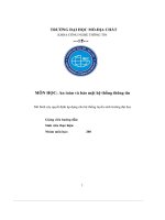 An toàn và bảo mật hệ thống thông tin mô hình cây quyết Định áp dụng cho hệ thống tuyển sinh trường Đại học