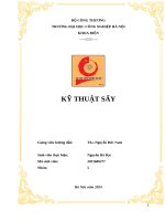 Bài Tập Lớn Môn Học Kỹ Thuật Sấy