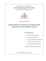 TIỂU LUẬN QUẢN TRỊ TÁC NGHIỆP THƯƠNG MẠI ĐIỆN TỬ ĐÁNH GIÁ VÀ SO SÁNH CÁC PHƯƠNG THỨC THANH TOÁN TẠI SÀN SHOPEE VIỆT NAM