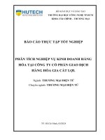  thực trạng hoạt Động kinh doanh hàng hóa tại công ty cổ phần giao dịch hàng hóa gia cát lợi