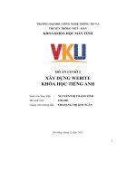 Đồ án cơ sở 2 xây dựng webite khóa học tiếng anh
