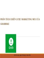 Marketing dịch vụphân tích chiến lược marketing mix của grabbike