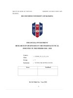 Financial investment research on businesses in the pharmaceutical industry in the period 2018   2020