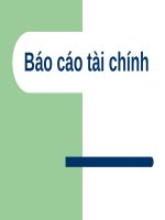 Bài giảng  Báo cáo tài chính