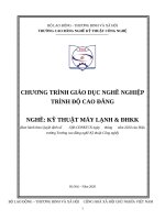 Chương trình đào tạo Cao đẳng điện lạnh
