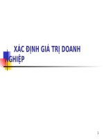 Bài giảng  XÁC ĐỊNH GIÁ TRỊ DOANH NGHIỆP
