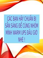 Quản trị bán hàng warm ups