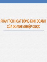 Quản Lý Kinh Tế Dược_Bài 2- Phân Tích Hoạt Động Kinh Doanh