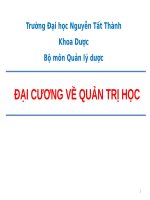 Quản Lý Kinh Tế Dược_Đại Cương Về Quản Trị Học