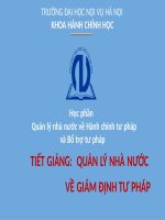 Tài liệu quản lý nhà nước về giám định tư pháp