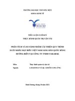 Thực hành quản trị vận tảiphân tích và so sánh nhằm cải thiện quy trình xuất khẩu hạt Điều việt nam sang hàn quốc bằng Đường biển tại công ty tnhh yakabak