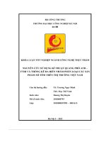 Nguyên cứu sử dụng kĩ thuật quang phổ atr – ftir và thống kê Đa biến nhằm phân loại các sản phẩm mì tôm trên thị trường việt nam