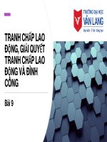 Tranh chấp lao Động, giải quyết tranh chấp lao động