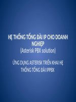 Bài giảng HỆ THỐNG TỔNG ĐÀI IP CHO DOANH NGHIỆP (Asterisk PBX solution) - ỨNG DỤNG ASTERISK TRIỂN KHAI HỆ THỐNG TỔNG ĐÀI IPPBX 

