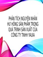 Quản trị chất lượng phân tích nguyên nhân hư hỏng sản phẩm trong quá trình sản xuất của công ty tnhh yauia