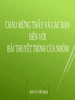 Quản trị chất lượng phân tích sai hỏng trong quy trình sản xuất thiết bị linh kiện Điện tử Ở công ty tnhh jahla vietnam