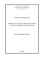 Tạo Động lực làm việc cho ngƣời lao Động tại công ty cổ phần internet novaon