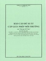 Báo cáo Đề xuất cấp giấy phép môi trường Đối với cơ sở “nhà máy sit vina” của công ty tnhh sit vina